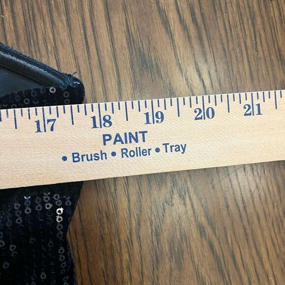 Pretty Little Thing Black Sequin Strapless Romper. Size 12. - Picture 4 of 6